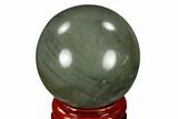 Polished Bloodstone (Heliotrope) Sphere #116201-1